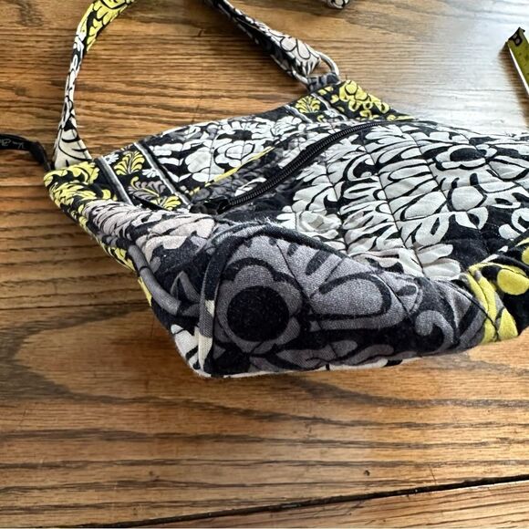 VERA BRADLEY Baroque Crossbody Purse Hipster Black Yellow - Picture 6 of 8